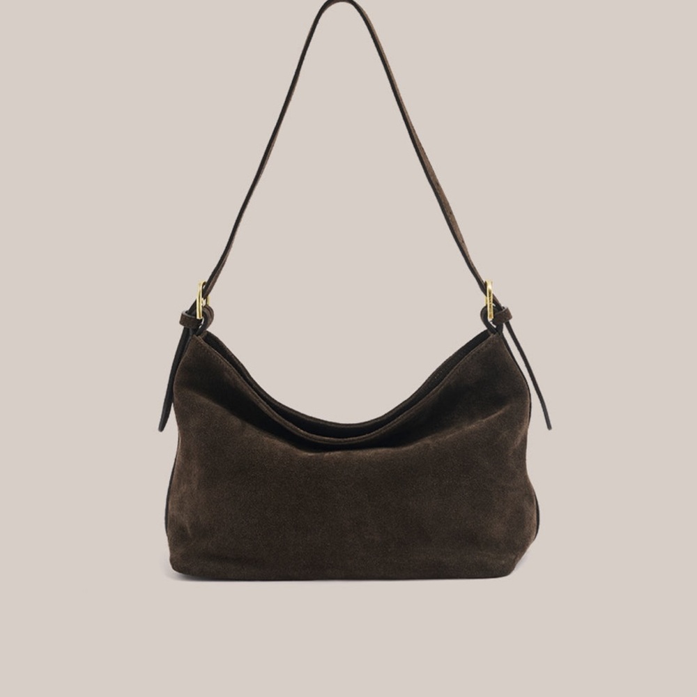 Vestirsi Eden Brown Suede Shoulder Bag